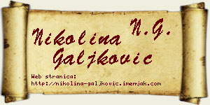 Nikolina Galjković vizit kartica